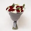 Букет Сборный №18 с красной розой и белыми диантусами  — фото 7