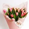 Букет № 567 из 15 розовых тюльпанов — фото 5