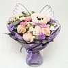 Букет № 541 фиолетовый с игрушкой  — фото 7