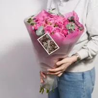 Букет № 546 с пионовидной розой  — фото 62