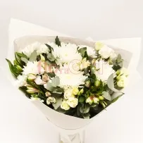 Букет № 485 сборный с белой хризантемой  — фото 19