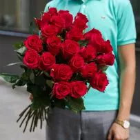 Букет № 556 из 25 красных роз — фото 16