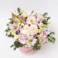 Коробка № 125 с эустомой и розой — фото 27