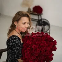 Букет № 451 из 101 красной эквадорской розы  — фото 3
