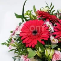 Композиция № 94 из эустомы и герберы — фото 7