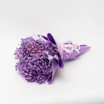 Букет № 371 с сиреневой гипсофилой  — фото 3