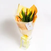 Букет № 570 из 7 желтых тюльпанов — фото 3