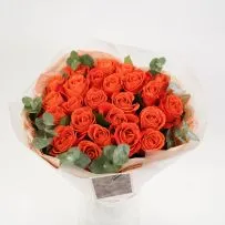 Букет № 550 с розами оранжевого цвета — фото 37