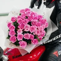 Букет № 551 с розовыми розами  — фото 77