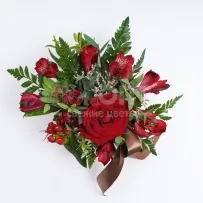 Цветочный стаканчик № 85 с альстромерией  — фото 56