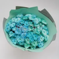 Букет № 122 из крашенной кустовой хризантемы  — фото 59