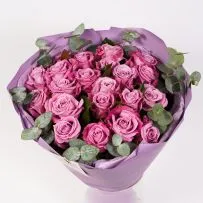 Букет № 549 с фиолетовыми розами  — фото 17