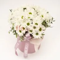 Композиция № 221 в коробке с хризантемой  — фото 14