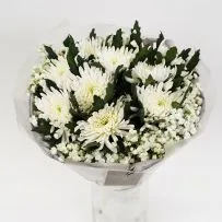 Букет № 548 с белой одиночной хризантемой  — фото 13