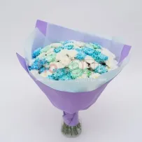 Букет № 130 с кустовой крашенной хризантемой  — фото 20