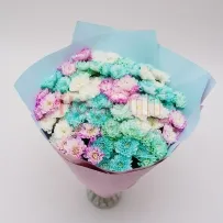 Букет № 128 из цветной кустовой хризантемы  — фото 75