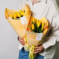 Букет № 570 из 7 желтых тюльпанов — фото 2