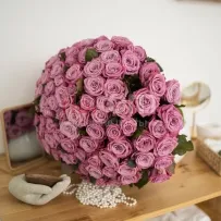 Букет № 453 из 59 сиреневой розы — фото 79