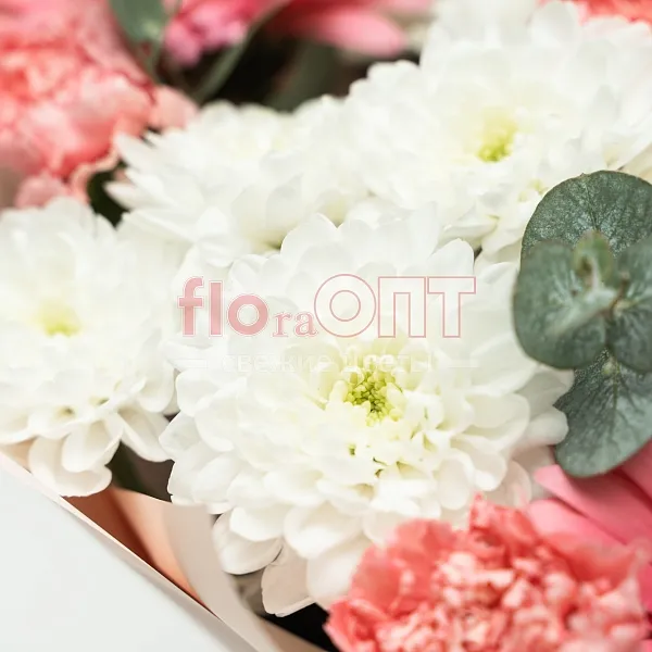 Букет № 526 сборный с розовыми герберами — фото 5