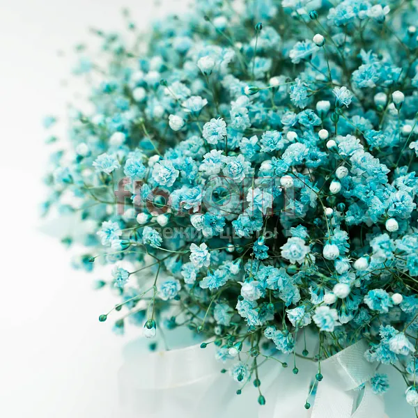 Цветочный стаканчик № 167 с крашеной гипсофилой  — фото 5