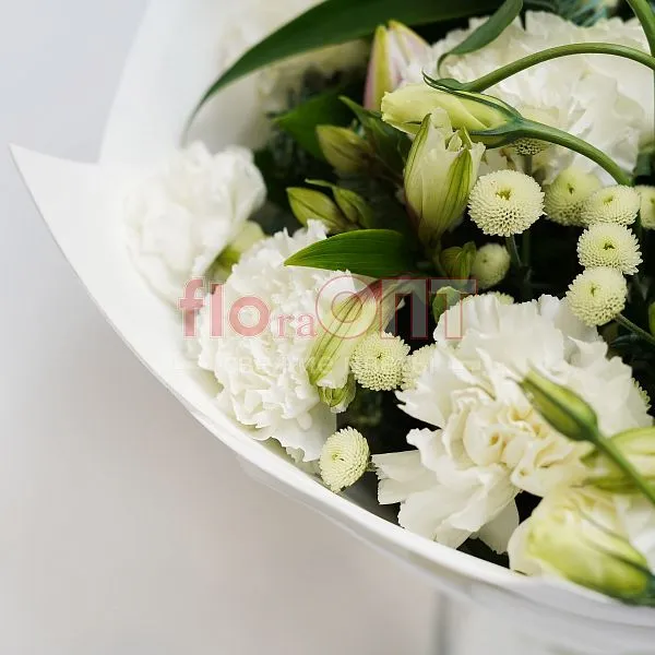 Букет № 430 с елью, лилией и гвоздикой  — фото 4