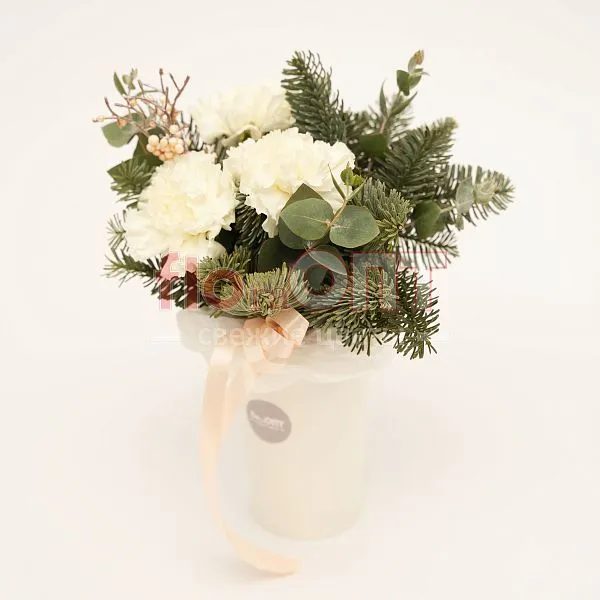 Новогодняя композиция № 41 в стаканчике  — фото 1