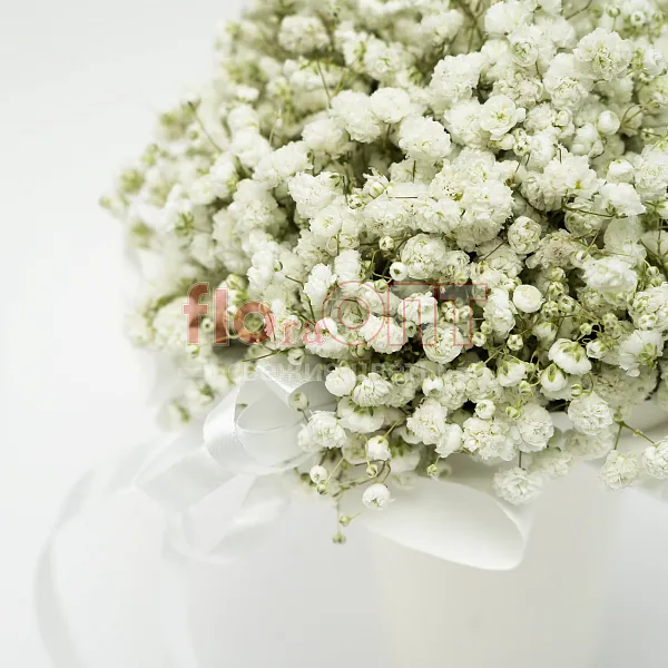 Цветочный стаканчик № 164 с белой гипсофилой  — фото 4