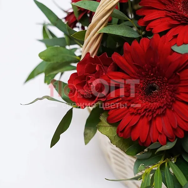 Композиция № 93 с герберой и российской розой — фото 4