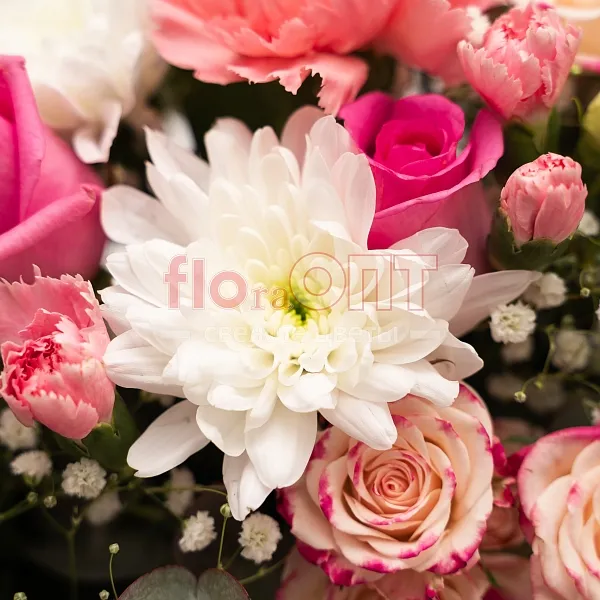 Композиция № 169 сборная с розовой гвоздикой  — фото 5