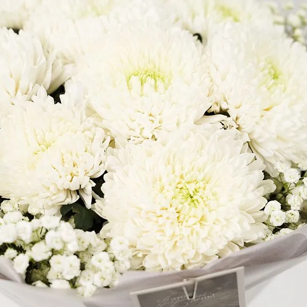 Букет № 545 с белой хризантемой — фото 5