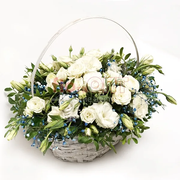 Композиция № 128 с белыми кустовыми розами  — фото 3