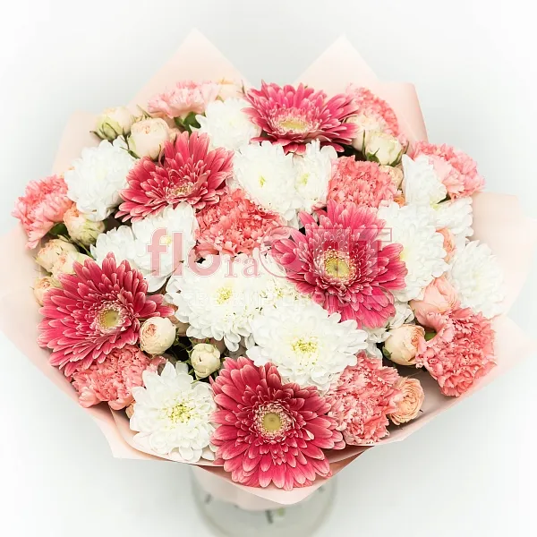 Букет № 517 сборный с герберами — фото 2