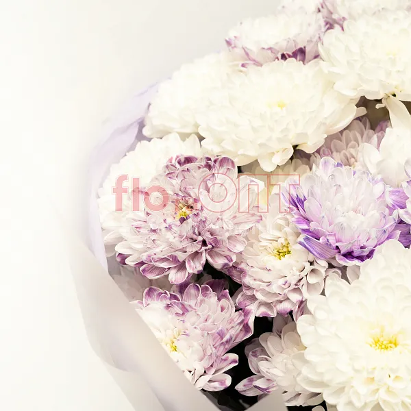 Букет № 529 с фиолетовой хризантемой  — фото 3