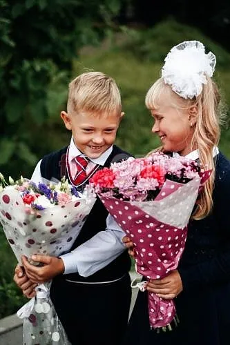 Букет № 250 из гвоздики и эустомы — фото 3