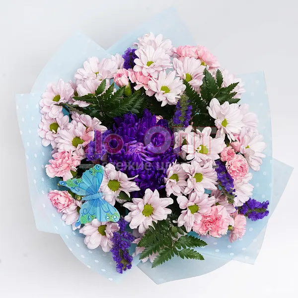 Букет № 382 с сиреневой милкой  — фото 2