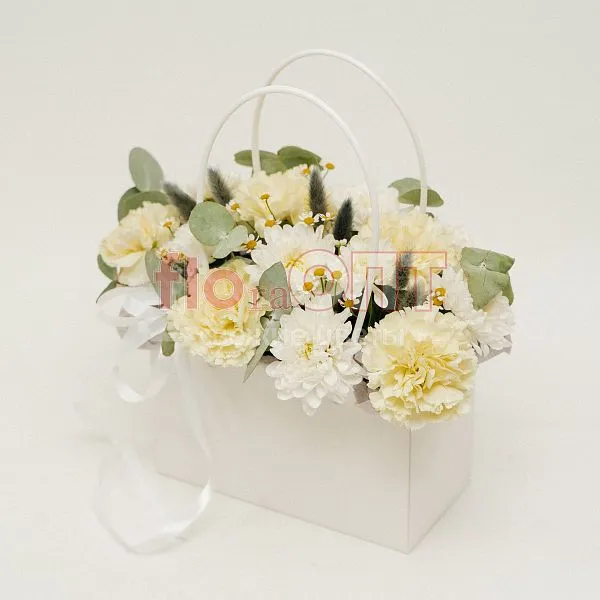 Коробка № 254 белая в сумочке  — фото 1