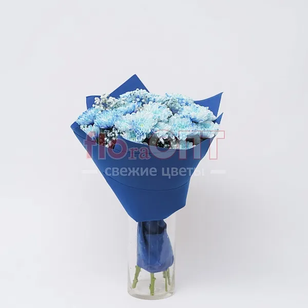 Букет № 160 с крашеной хризантемой  — фото 1