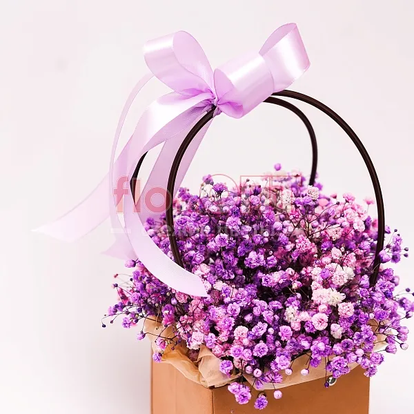 Композиция № 161 с крашеной гипсофилой  — фото 4