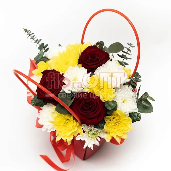 Композиция № 215 сборная в красной сумочке — фото 3