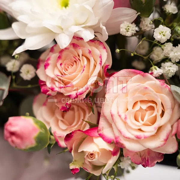 Композиция № 169 сборная с розовой гвоздикой  — фото 4