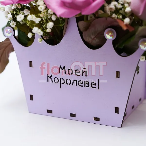 Композиция № 97 с сиреневыми розами — фото 4