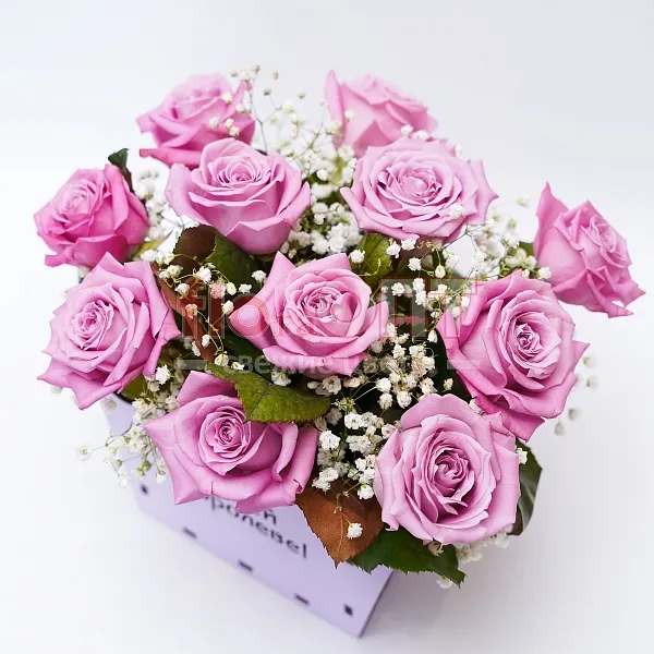 Композиция № 97 с сиреневыми розами — фото 2