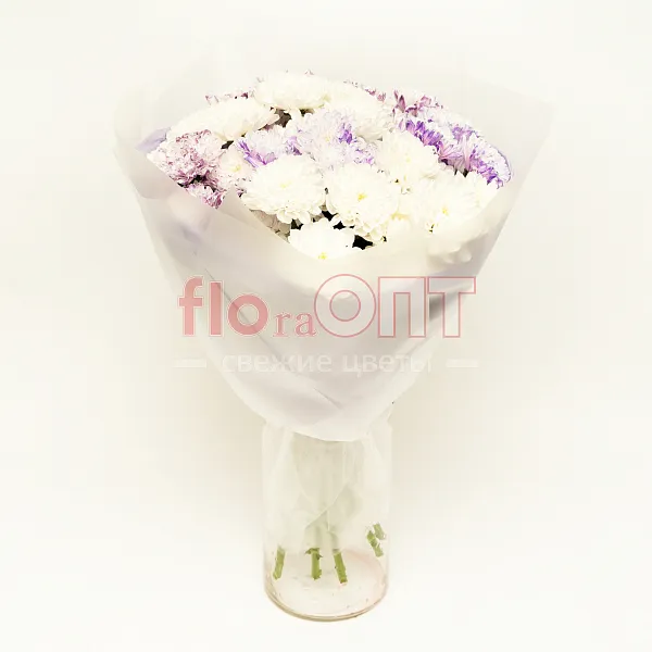 Букет № 529 с фиолетовой хризантемой  — фото 1