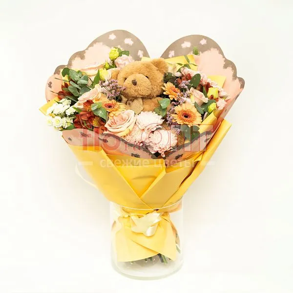 Букет № 539 сборный с хризантемой  — фото 1