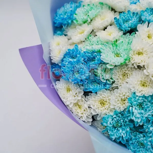 Букет № 120 из 25 кустовых хризантем  — фото 3