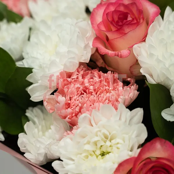 Букет № 525 с розами и хризантемой  — фото 5