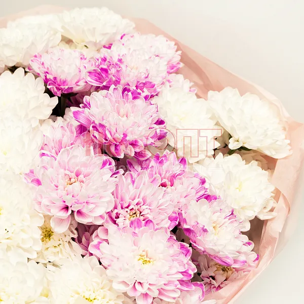 Букет № 528 с розовой хризантемой  — фото 4