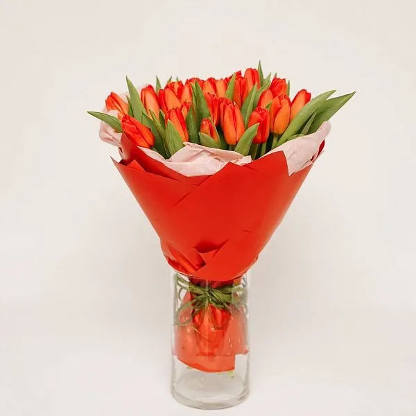 Букет № 564 из 25 тюльпанов — фото 2