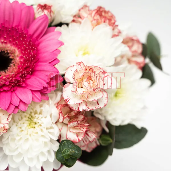 Цветочный стаканчик № 163 с розовой герберой  — фото 4