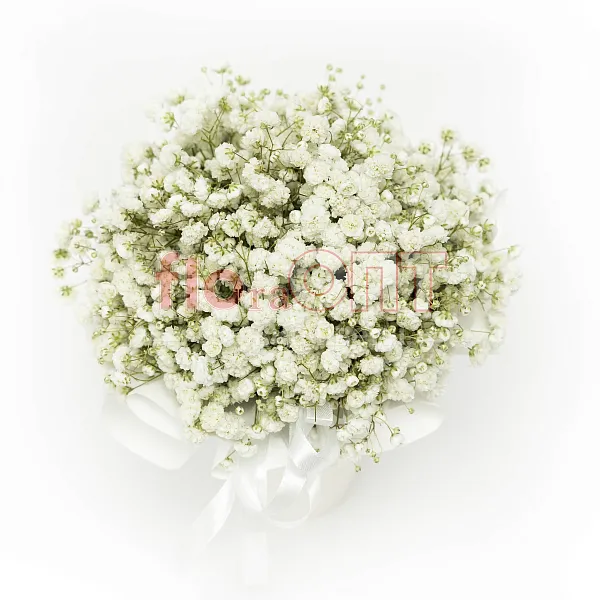 Цветочный стаканчик № 164 с белой гипсофилой  — фото 2